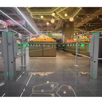 Porte battante électrique automatique en acier inoxydable, tourniquet de contrôle d'accès pour supermarchés et magasins de détail