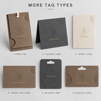 Étiquette de vêtement en papier multicouche personnalisée avec gaufrage à chaud et cordon pour l'image de marque des vêtements