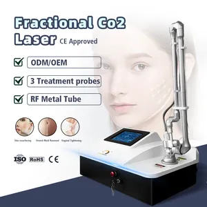 Laser fracionário de co2 para reparação de cicatrizes e dermatologia, laser fracionário vertical de co2 40w para uso em dermatologia