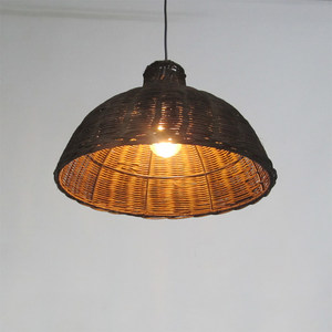 Lámpara <span class=keywords><strong>Colgante</strong></span> LED de Mimbre Tejido de Ratán, Altura Ajustable, Estilo Boho Chic, para Sala de Estar, Comedor, Cafetería, Restaurante, Popular - Product Image 3