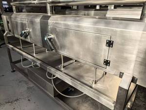 Stoomkrimptunnel met stoomgenerator voor het etiketteren van ronde flessen en bekers in de melkverwerking - Product Image 4