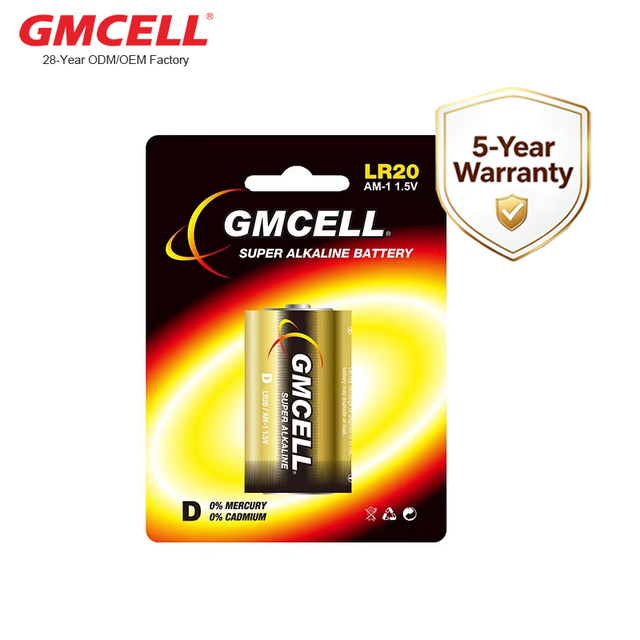 Blister card Super D Size battery LR20 Alkaline Battery 39H/2340mins Battery for Flashlight