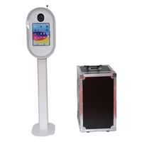 Photomaton portable ovale en métal pour iPad et appareil photo reflex numérique, prend en charge l'impression de porte-clés photo, idéal pour mariages et événements