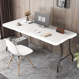 Table pliante d'extérieur portable personnalisée <span class=keywords><strong>de</strong></span> 6,8 pieds, en plastique blanc, design moderne pour événements et fêtes - Product Image 3