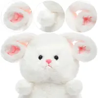12 इंच शराबी वसा चलनेवाली आलीशान भरवां पशु खरगोश खिलौना उपहार बच्ची गुड़िया प्यारा मजेदार लंबे कान सफेद चलनेवाली आलीशान खिलौना खरगोश