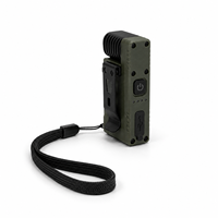 Mini lampe torche EDC plate, magnétique, RVB, avec clip de poche et cordon, indicateur de batterie, pour voyage, réparation et utilisation générale