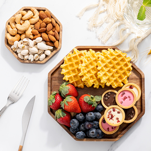 Bát giác thân thiện với môi Keo Gỗ <span class=keywords><strong>Mini</strong></span> phục vụ ĐĨA GỖ Rau thực phẩm món ăn trái cây charcuterie Hội Đồng Quản Trị Nhỏ pho mát Hội Đồng Quản trị khay - Product Image 3