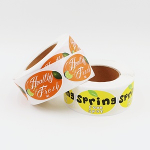 ملصقات شعار الشركة المخصصة في لفات ملصقات الوجبات السريعة بيضاوية الشكل للمشروبات - Product Image 1