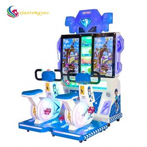 Máquina de Juego de Bicicletas Operada con Monedas XTY, Metálica, 200W, 110V/220V, Juego Electrónico Dinámico de Carreras de Autos para Niños - Product Image 5