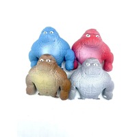 Jouet Squishy Gorille Anti-Stress en TPR Extensible, Jouet Sensoriel Nouveauté à Presser pour Enfants et Adultes, Vente en Gros