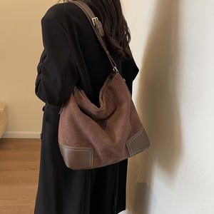 2025 vente chaude nouveau style beige marron patchwork sac à bandoulière, design élégant, sac à main de mode pour femmes - Product Image 6