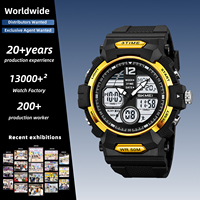 SKMEI 2354 Herren Sport-Digitaluhr 50M Wasserdicht LED-Hintergrundbeleuchtung Chronograph Weltzeit 4 Alarme TPU-Armband Outdoor-Armbanduhr