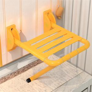 Ji Tu Folding Shower Chair Nylon Base Anti Slip Bath <b>Stool</b> For Elderly Disabled <b>Bathroom</b> Wall Mount - Product Image 3