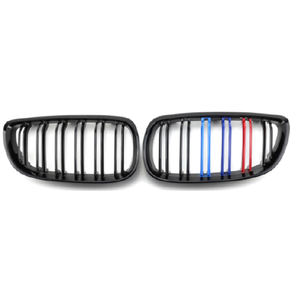BAZIT Gloss <span class=keywords><strong>Noir</strong></span> Fibre De Carbone Look M Look Grille De Pare-chocs Avant pour BMW 3S <span class=keywords><strong>E92</strong></span> E93 Double Ligne Grille Avant 2006-2009 - Product Image 3