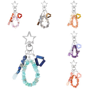 Collana Artigianale Delicata con Pietre Curative, Quarzo Rosa e Citrino, Chiusura <span class=keywords><strong>a</strong></span> <span class=keywords><strong>Stella</strong></span> in Lega Metallica, Pietre Naturali Irregolari Energetiche - Product Image 3