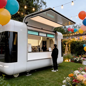 Chariot à glaces, camion de mariage, bar à bière mobile, remorque à café, remorque bar mobile - Product Image 1
