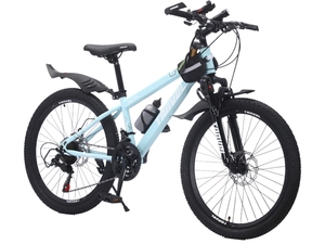 Vélos de montagne pour adultes, hommes et femmes, 24/26 pouces, 21 vitesses, freins à double disque, cadre en acier haute teneur en carbone, suspension de course, vente directe d'usine - Product Image 4