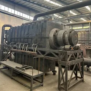 Horizontal biomass coconut shell air flow carbonization furnace olive pit charcoal stove machine low price for sale