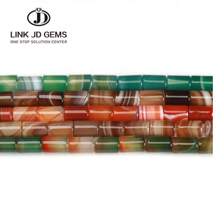 الحجر الطبيعي والمجوهرات أنبوب أشكال الأحجار الكريمة برميل الشكل العقيق طويلة العقيق فضفاض الخرز برميل - Product Image 1