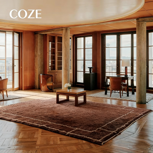 Français moderne épaissi Rectangle motif géométrique fait à la main salon tapis ménage tapis avec support pour la <span class=keywords><strong>maison</strong></span> - Product Image 1