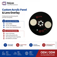 Panneau frontal intelligent OEM/ODM en PC/acrylique/PVC pour découpe, sérigraphie, interrupteur tactile, feuille décorative en plastique PMMA