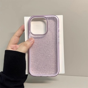 เคสโทรศัพท์ใสกันรอยขีดข่วนแบบกลิตเตอร์ 3 in 1 วัสดุ TPU นิ่ม สำหรับ iPhone 16 Pro Max 16 Plus ป้องกันด้านหลัง - Product Image 6