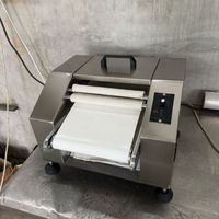 Machine à rouler la pâte à croissants électrique, nouveau modèle de comptoir compact pour boulangerie, en acier inoxydable 304, facile à utiliser et réglable