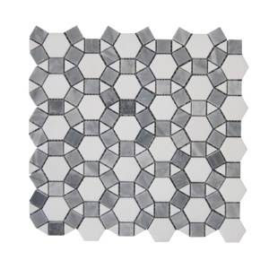 BOTON STONE Blanco <span class=keywords><strong>Gris</strong></span> Carrara Mármol <span class=keywords><strong>Cocina</strong></span> Backsplash Mosaico <span class=keywords><strong>Azulejos</strong></span> - Product Image 1