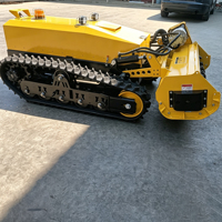 Tondeuse à fléaux électrique commerciale sur chenilles, télécommande sans fil, tout-terrain, zéro-turn, certifiée CE, pour le débroussaillage de grands jardins
