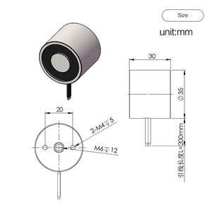 15Kg 35Lbs Tegenovergestelde Elektromagneet <span class=keywords><strong>6V</strong></span> 12V 24V Mini Reverse Permanente Holding <span class=keywords><strong>Dc</strong></span> Elektromagneet - Product Image 6