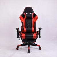 Sedia da Gaming in Pelle Premium con Schienale Reclinabile, Poggiapiedi e Cuscino Comodo, Altezza Regolabile
