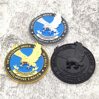 Emblème d'aigle philippin en métal 3D, or, argent, noir, universel, pour coffre arrière de voiture, carrosserie modifiée, luxe, autocollant 3M imperméable