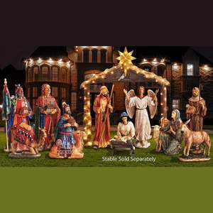 Letrero Navideño Metálico para Exteriores, Diseño Vibrante y Exquisito de la Nacimiento, Ideal para Decoración de Fiestas, Superventas - Product Image 1