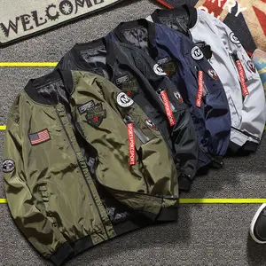 Jaket Bomber Logo Kustom Musim Gugur OEM Jaket & Mantel Amp Lengan Panjang Jaket Gelembung Puffer Olahraga Hijau Tentara Pria