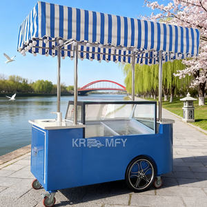 Fournisseur direct de chariot à glace solaire 2025, kiosque de vente de sucettes glacées, congélateur à gelato italien, vélo - Product Image 3