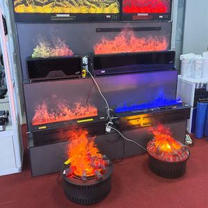 Vente chaude Décoratif <span class=keywords><strong>Led</strong></span> Lumière Eau Vapeur Feu <span class=keywords><strong>Place</strong></span> App Télécommande Insert 3D Atomisé Vapeur D'eau Cheminée - Product Image 3