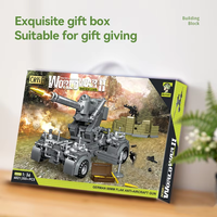 CAYI WW2 askeri araçlar alman 88mm Flak anti-uçak silah anti-tank yapı taşı setleri oyuncaklar çocuklar için hediye