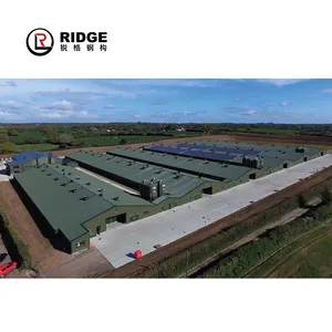 High-quality supplier of prefabricated building steel structure dairy cow shed farm steel structure livestock shed