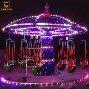 Funfair Mainan Karnaval Kursi Terbang Anak, Kursi Ayun Berkendara Semangka Gelombang Buah Taman Hiburan Anak-anak