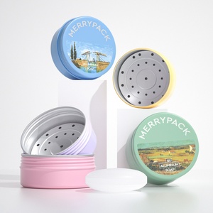 Contenedor de Jabón de Aluminio Personalizado al por Mayor con Relieve y Agujeros, Jabonera de Viaje, Envase para Barra de Jabón, Loción y Champú - Product Image 1