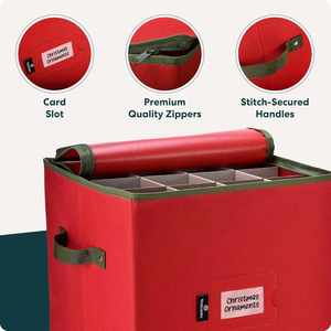Modern Factory <b>Christmas</b> <b>Nutcracker</b> Figurines Storage Box with Adjustable Pockets and Divider Polyester Material - Product Image 6
