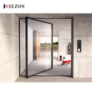 Deezon อุปกรณ์ล็อคประตูอัจฉริยะทันสมัยตัวติดกระจกสองชั้นทำจากอลูมิเนียมหมุนด้วยความร้อน - Product Image 5