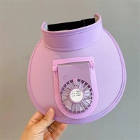 Chapeau pare-soleil avec ventilateur pour femme Réglage à trois vitesses et grande surface Randonnée Protection solaire Chapeau pare-soleil