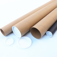 Tubo de Envío Impermeable, Caja Cilíndrica Redonda, Cartón Rígido Especial para Arte, Pared Gruesa para Documentos, Rollos, Paraguas, Portátil