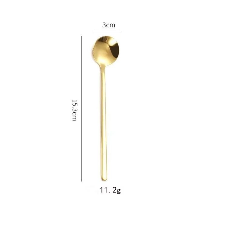 15.3cm round fillister head spoon - gold