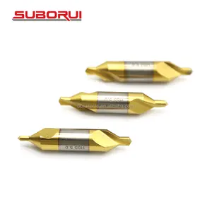 Borui HSS 6542 M2 Titanium DIN333 Double Ended 2 Head Center Drill Bits For Metal Drilling