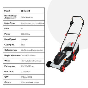 Mesin Pemotong Rumput Listrik Dorong Tangan Berkualitas Tinggi 2800RPM 1200W AC 230V untuk Memotong Rumput Taman - Product Image 6