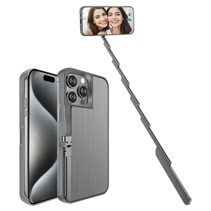Étui pour perche à <span class=keywords><strong>selfie</strong></span> rétractable pour iPhone, avec monopode intégré extensible et télécommande <span class=keywords><strong>Bluetooth</strong></span> pour le vlogging - Product Image 5