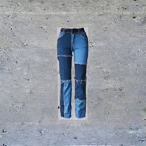 Vaqueros de mujer de nueva moda 2026 de verano, estilo flare con borlas, ajustados, de cintura alta, talla grande, rectos, con diseño hueco y técnica de lavado, al por mayor. - Product Image 2