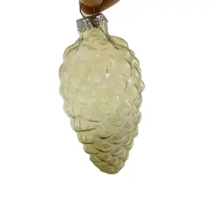 Decoração de vidro para árvore de Natal em forma de uva âmbar decorativa customizada